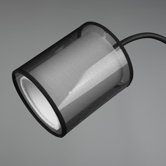 Lampada da terra due luci orientabile paralume in tessuto