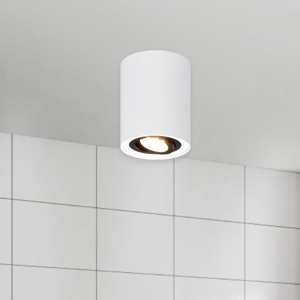 Faretto da soffitto luce gu10 orientabile cilindro bianco e nero