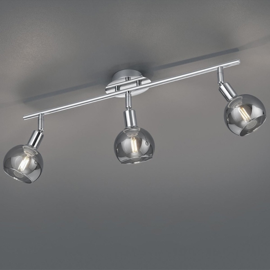 Lampada da soffitto 3 luci led orientabile sfere vetro