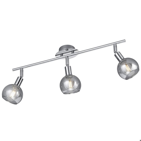 Lampada da soffitto 3 luci led orientabile sfere vetro
