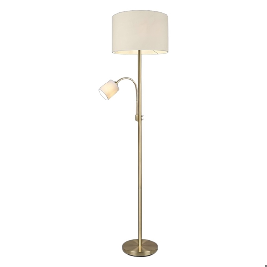 Lampada da terra due luci moderna orientabile colore oro