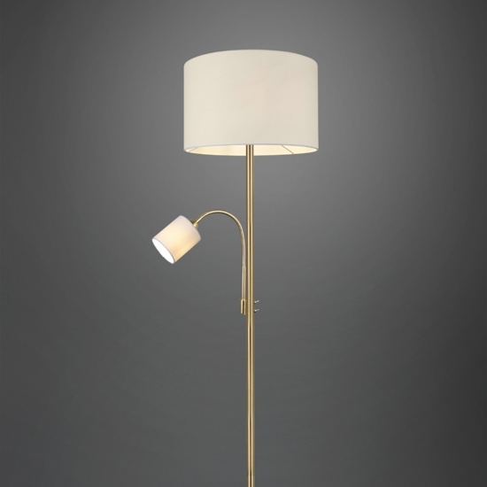 Lampada da terra due luci moderna orientabile colore oro