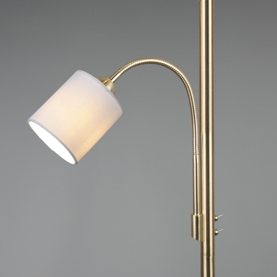 Lampada da terra due luci moderna orientabile colore oro