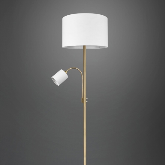 Lampada da terra due luci moderna orientabile colore oro