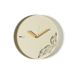 Orologio rotondo da parete moderno color crema