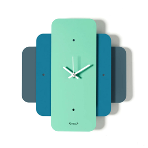 Orologio da muro blu e verde design moderno