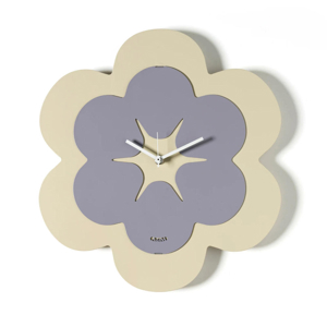 Orologio da muro moderno fiore color crema