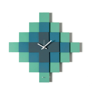 Orologio da parete moderno design geometrico verde e blu