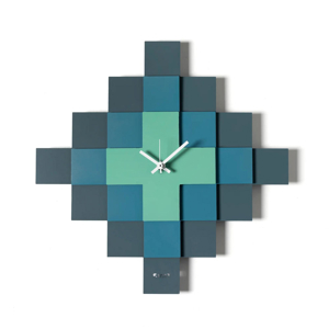 Orologio da parete per cucina blu e verde design moderno
