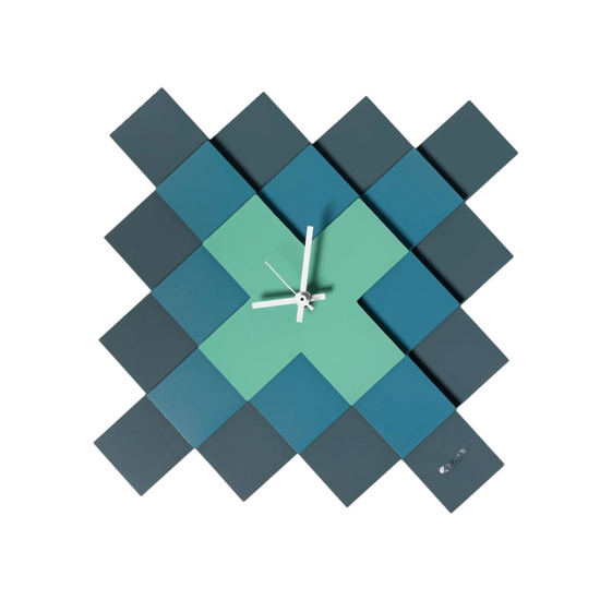 Orologio da parete per cucina blu e verde design moderno