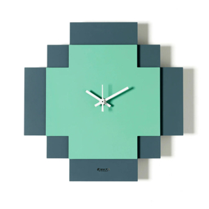 Orologio da parete moderno verde quadrato 28x28