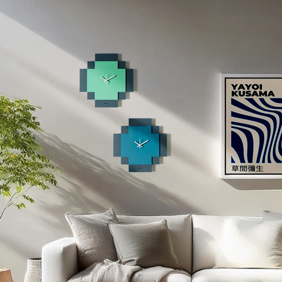 Orologio moderno da muro design quadrato blu