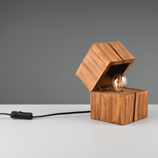 Lampada da tavolo per soggiorno in legno led 2700k