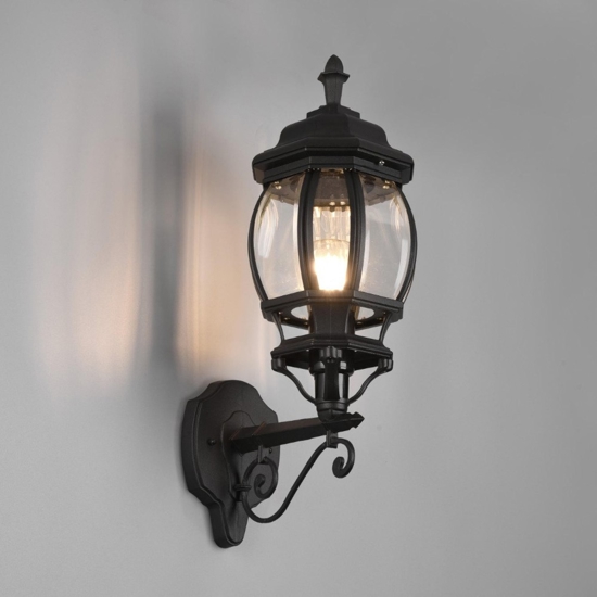 Applique per esterno stile classico nero lanterna