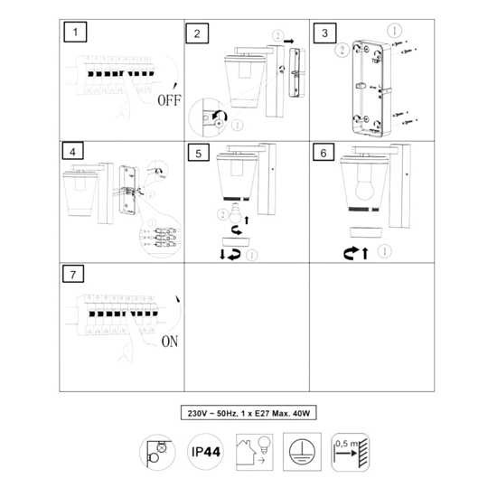 Applique per esterno antracite design lanterna