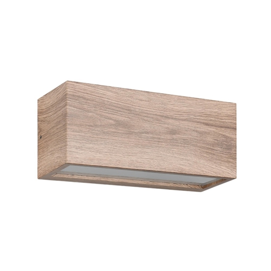 Applique per estero effetto legno rettangolare moderna