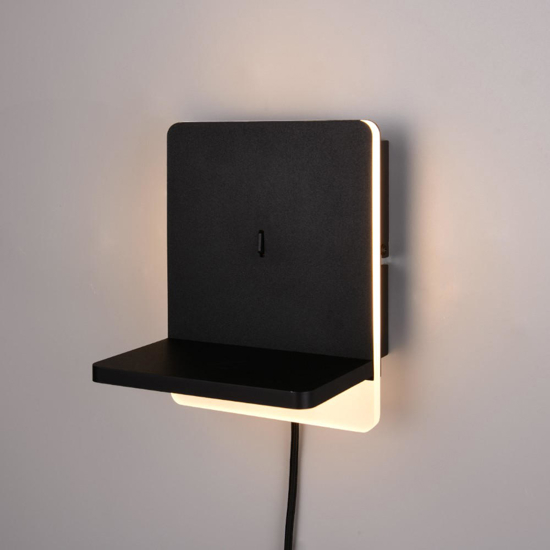 Applique per comodino camera da letto carica cellulare induzione e usb
