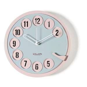Orologio da parete moderno design telefono gelso e cenere