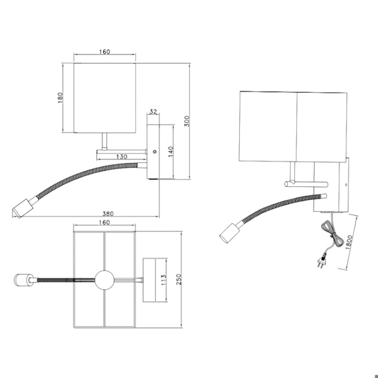 Applique di legno per comodino camera da letto rustica