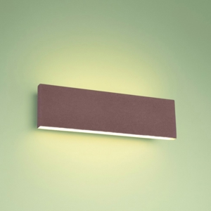 Applique led 12w 3000k dimmerabile moderna marrone corten