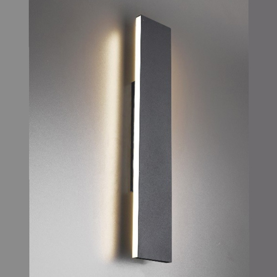 Applique led 18w 3000k antracite moderno rettangolare
