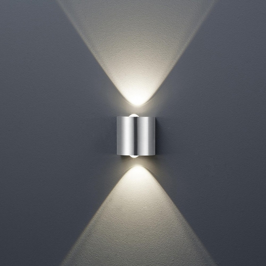 Applique led 6w 3000k grigio design moderna 