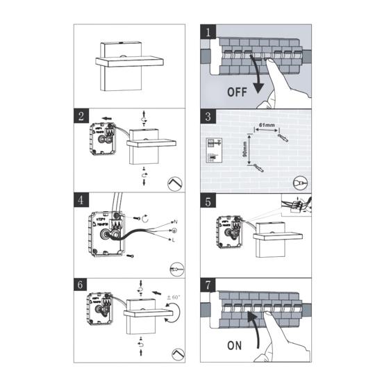 Applique da esterno orientabile antracite 8w 3000k moderna