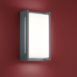 Applique da esterno balcone moderna antracite led 8w 3000k