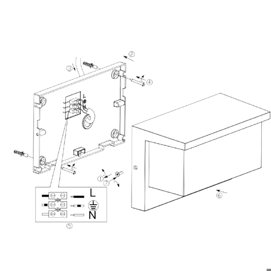 Applique da esterno led 3000k moderno grigio antracite