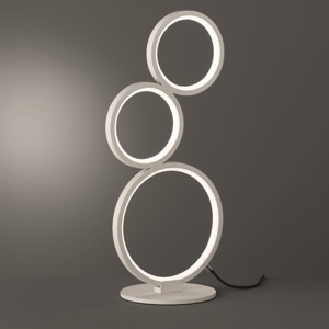 Abat jour da comodino cerchi moderna led 17w 3000k bianca dimmerabile