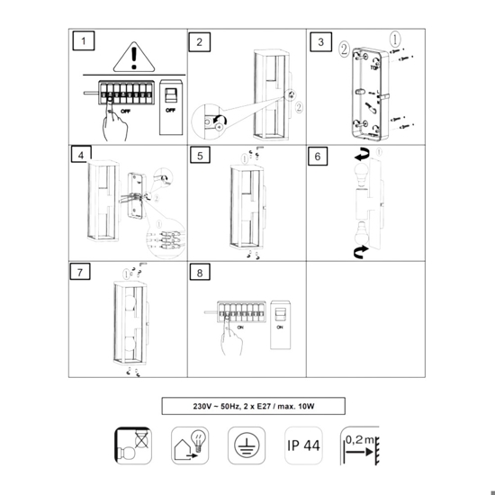 Applique da esterno rettangolare antracite lanterna