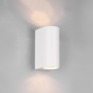Applique bianco da esterno moderna tonda