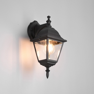 Applique da esterno  lanterna nera classica 