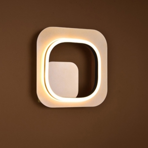 Applique led oro nero quadrato design moderno 12w 3000k dimmerabile