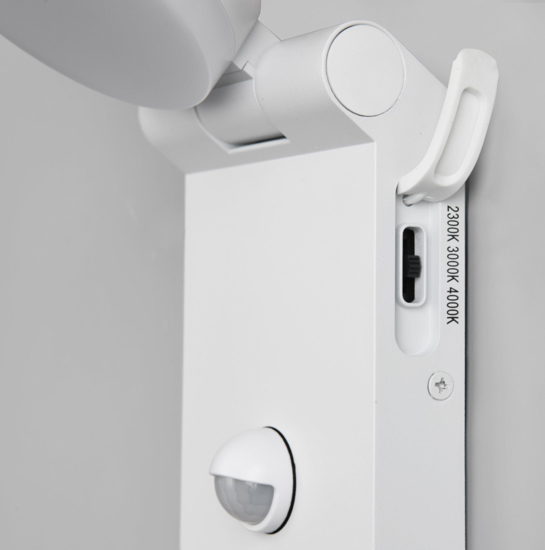 Applique bianco da esterno sensore movimento led 7w 2300k 3000k 4000k