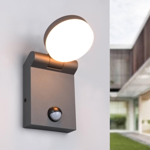 Applique antracite da esterno sensore movimento led 7w 2300k 3000k 4000k