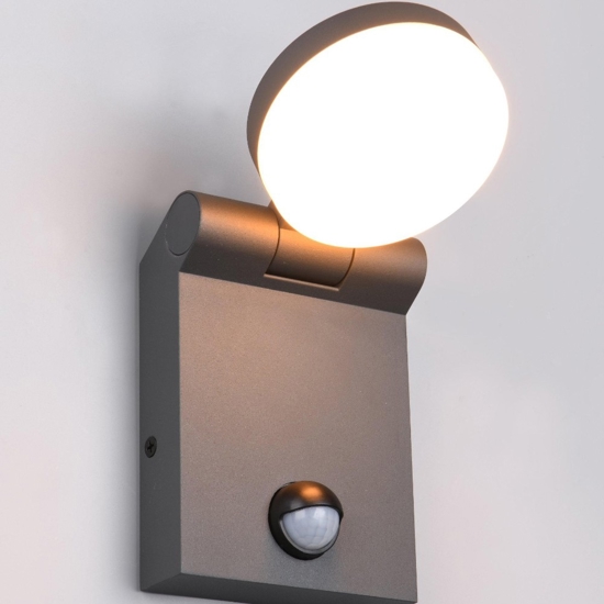 Applique antracite da esterno sensore movimento led 7w 2300k 3000k 4000k