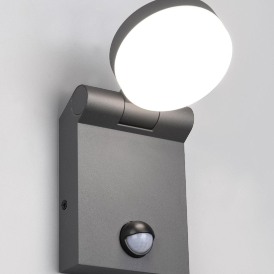 Applique antracite da esterno sensore movimento led 7w 2300k 3000k 4000k