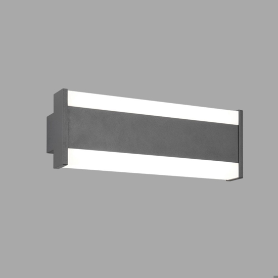 Applique da esterno led 7w tricolor rettangolare antracite ip54