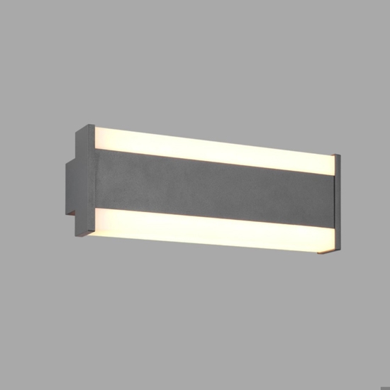 Applique da esterno led 7w tricolor rettangolare antracite ip54