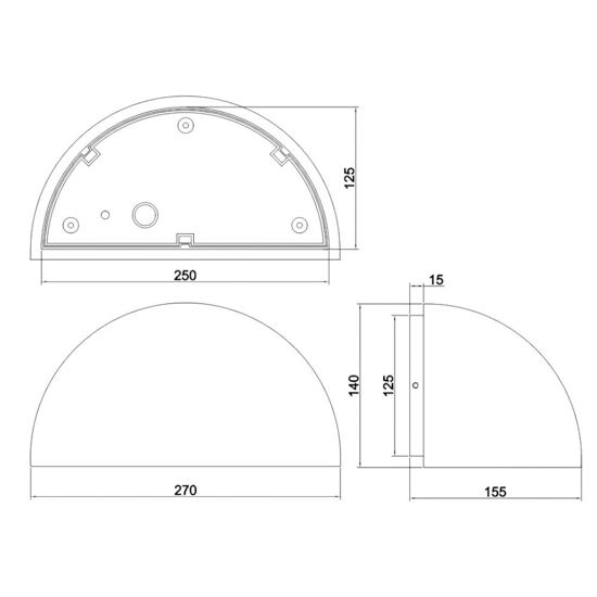 Applique da esterno moderna ip44 h14 cm color sabbia