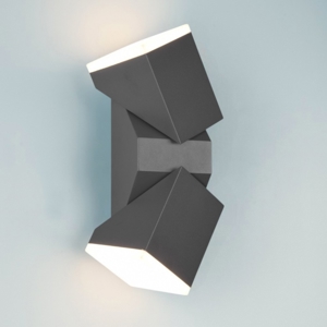 Applique luci orientabili per esterno led 14w 3000k antracite moderna