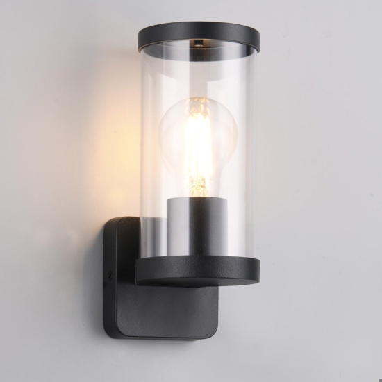 Applique da esterno nero luce diffusa