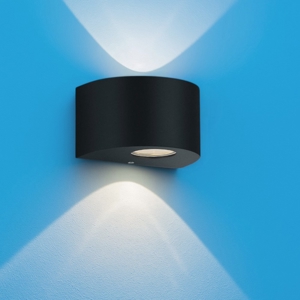 Applique da esterno nera 4w 3000k moderna fasci di luce regolabili