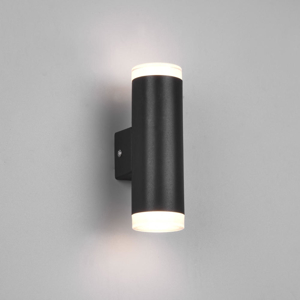 Applique nera per bagno moderno doppio led 3000k