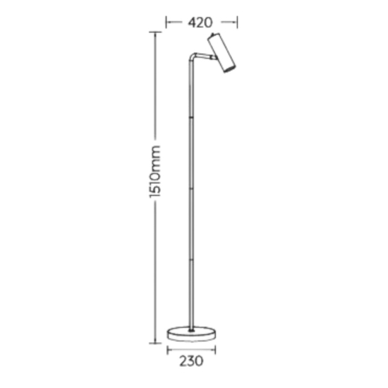 Lampada da terra design minimal orientabile per ufficio