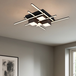 Plafoniera moderna nera led 35w da 2700k a 6500k