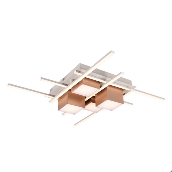 Plafoniera quadrata moderna led 35w da 2700k a 6500k