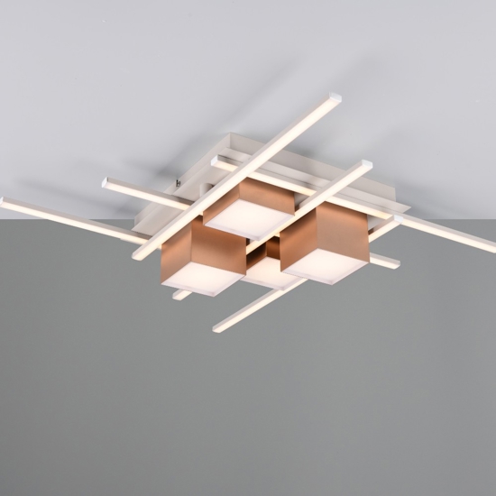 Plafoniera quadrata moderna led 35w da 2700k a 6500k