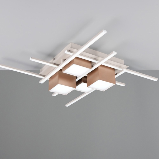 Plafoniera quadrata moderna led 35w da 2700k a 6500k